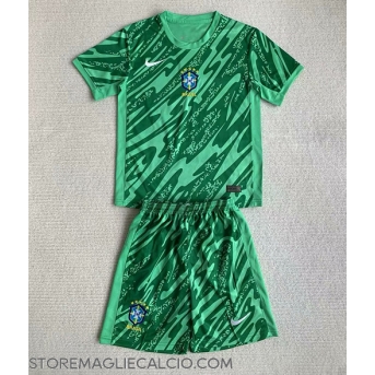 Brasile Portiere Maglia Gara Casa Repliche Copa America 2024 Bambino